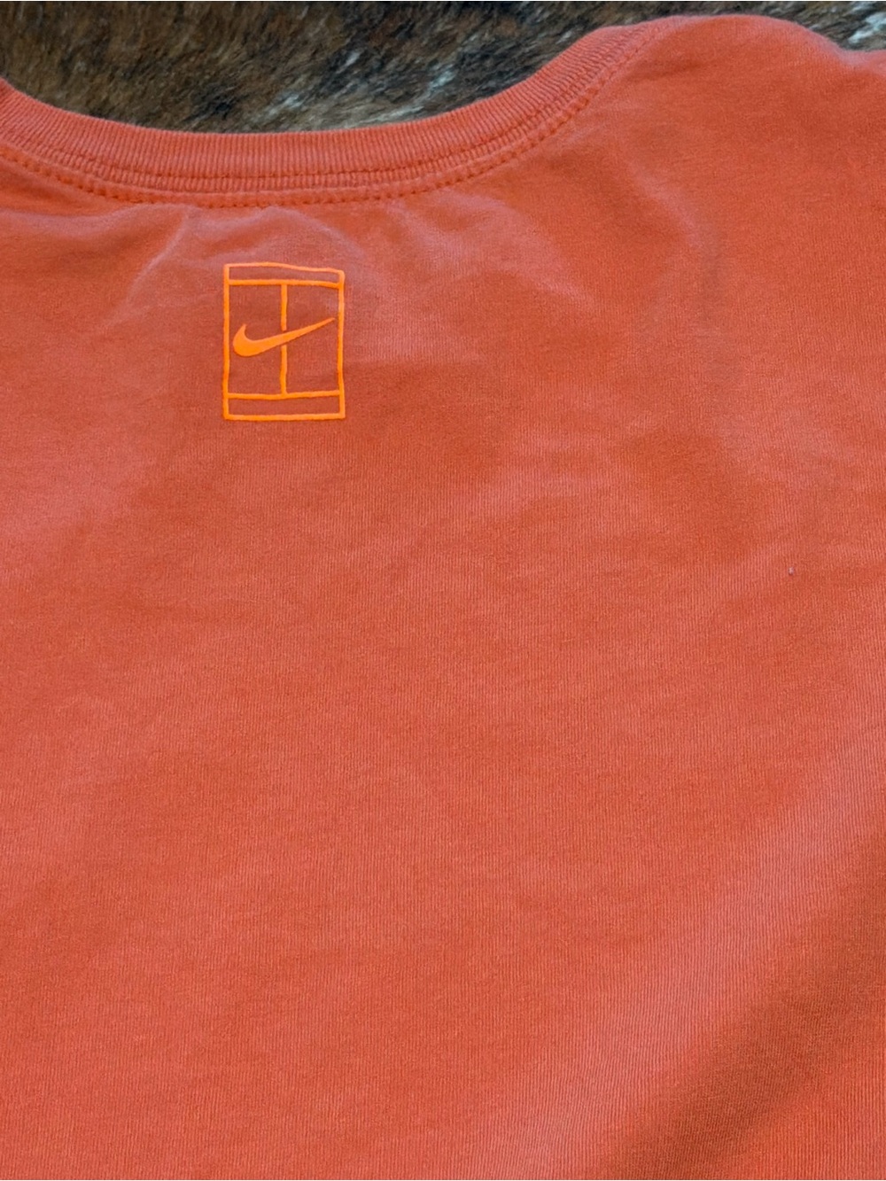 Nike NikeCourt Men's Tennis T-Shirt Size Small Orange Dri-fit - Picture 4 of 6